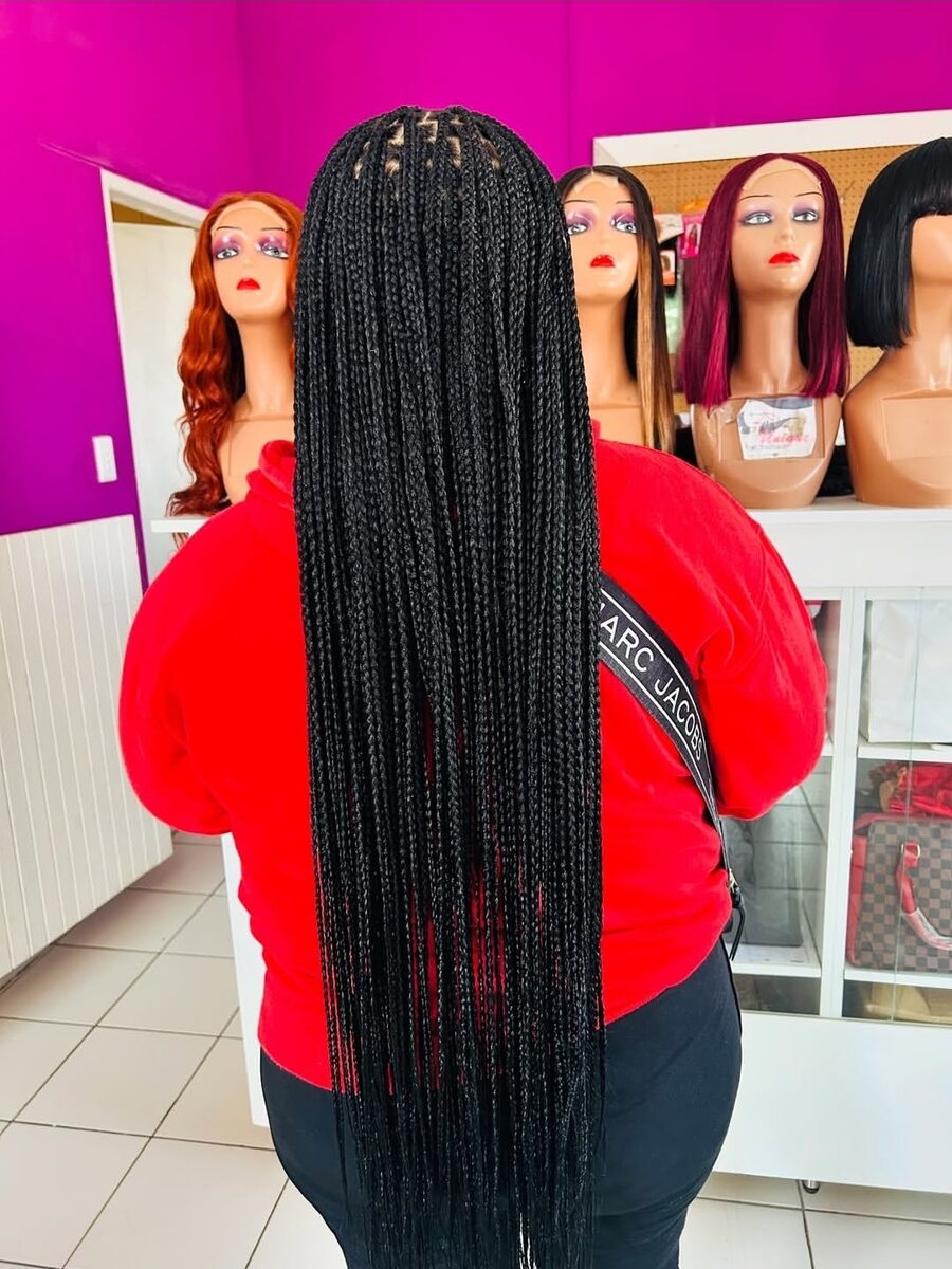 Long black box braids