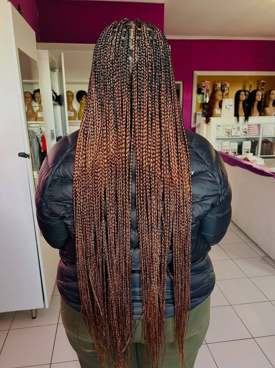 Copper ombre braids