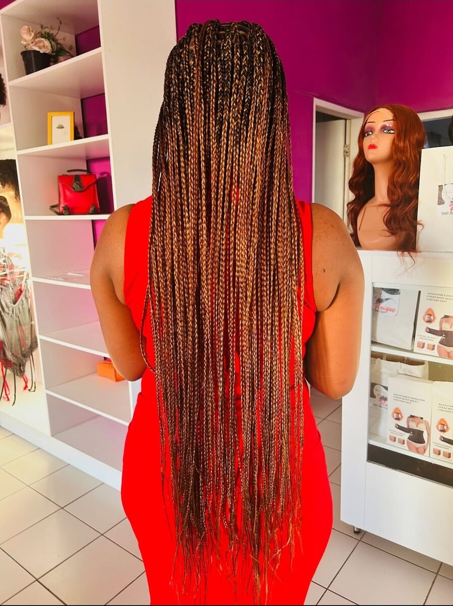 Long ombre box braids