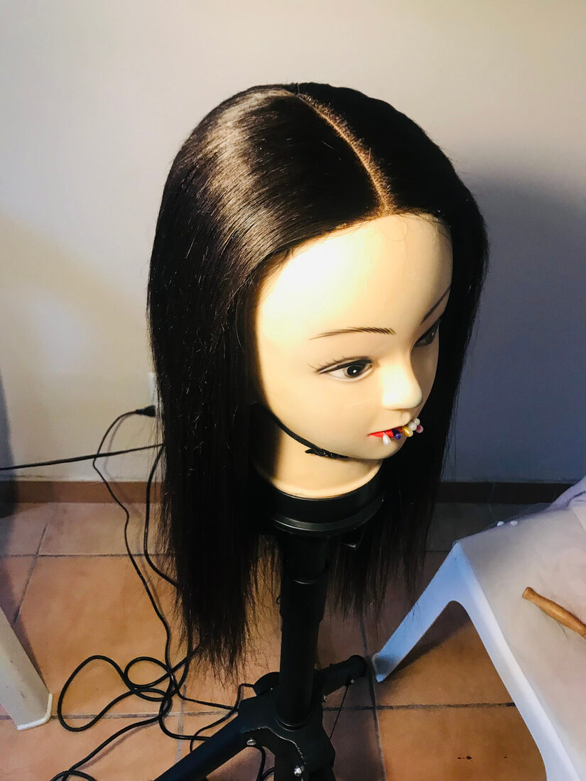Bob wig install, side angle